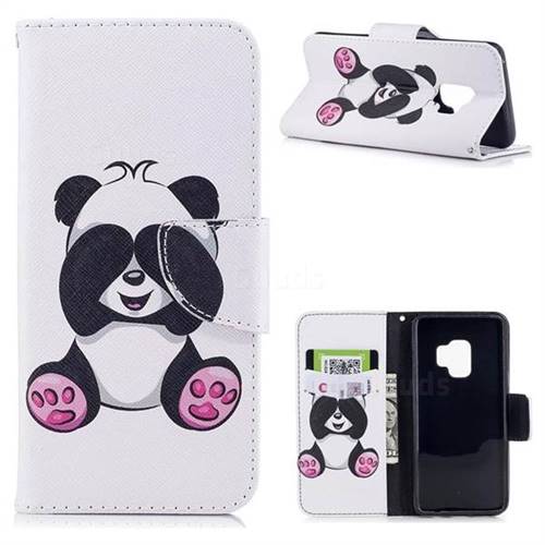Lovely Panda Leather Wallet Case for Samsung Galaxy S9