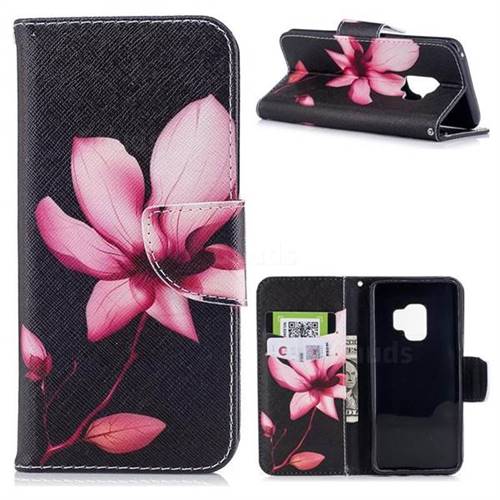 Lotus Flower Leather Wallet Case for Samsung Galaxy S9