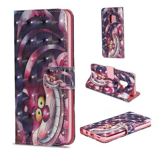 Monster 3D Painted Leather Wallet Case for Samsung Galaxy S9
