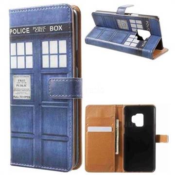Police Box Leather Wallet Case for Samsung Galaxy S9