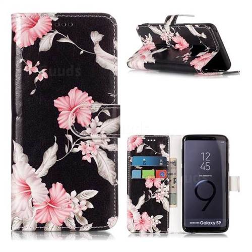 Azalea Flower PU Leather Wallet Case for Samsung Galaxy S9