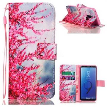 Plum Flower Leather Wallet Phone Case for Samsung Galaxy S9