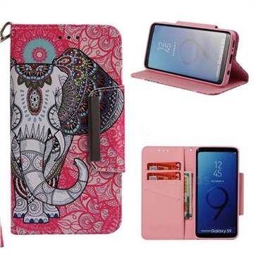Totem Jumbo Big Metal Buckle PU Leather Wallet Phone Case for Samsung Galaxy S9