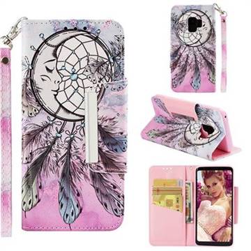 Angel Monternet Big Metal Buckle PU Leather Wallet Phone Case for Samsung Galaxy S9