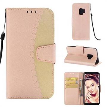 Lace Stitching Mobile Phone Case for Samsung Galaxy S9 - Golden