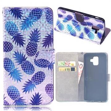 Pineapple Laser Light PU Leather Wallet Case for Samsung Galaxy S9