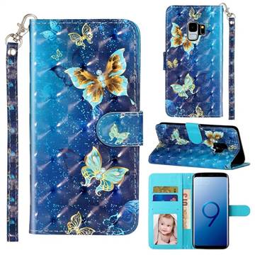 Rankine Butterfly 3D Leather Phone Holster Wallet Case for Samsung Galaxy S9