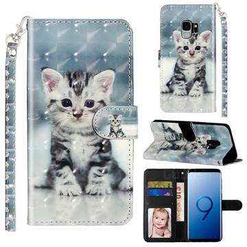 Kitten Cat 3D Leather Phone Holster Wallet Case for Samsung Galaxy S9