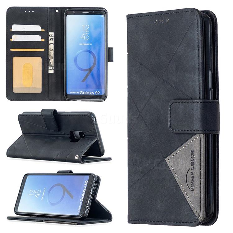 Binfen Color BF05 Prismatic Slim Wallet Flip Cover for Samsung Galaxy S9 - Black