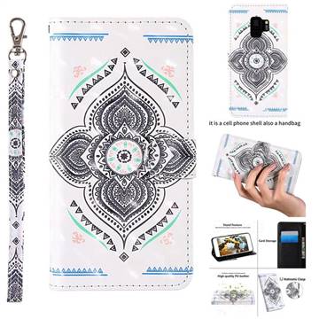 Mandala Totem 3D Painted Leather Wallet Case for Samsung Galaxy S9