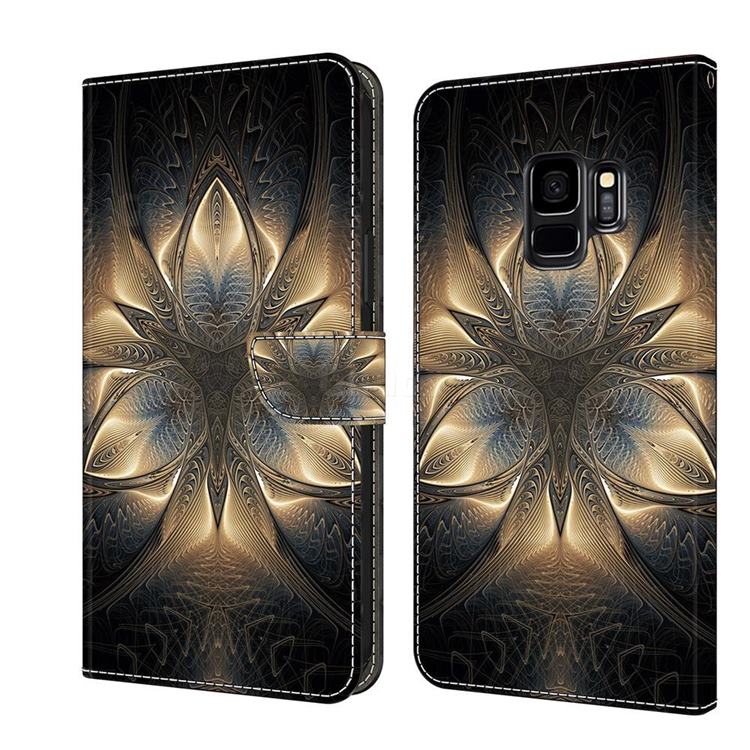 Resplendent Mandala Crystal PU Leather Protective Wallet Case Cover for Samsung Galaxy S9