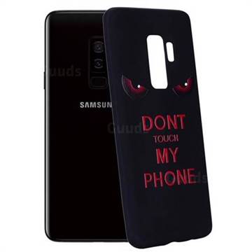 Red Eyes 3D Embossed Relief Black Soft Back Cover for Samsung Galaxy S9 Plus(S9+)