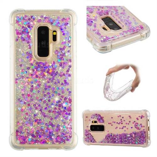 Dynamic Liquid Glitter Sand Quicksand Star TPU Case for Samsung Galaxy S9 Plus(S9+) - Rose