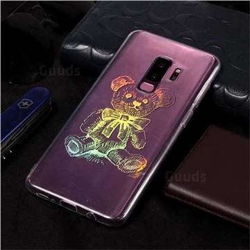 Cubs Bear Pattern Bright Color Laser Soft TPU Case for Samsung Galaxy S9 Plus(S9+)