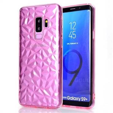 Diamond Pattern Shining Soft TPU Phone Back Cover for Samsung Galaxy S9 Plus(S9+) - Pink