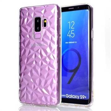 Diamond Pattern Shining Soft TPU Phone Back Cover for Samsung Galaxy S9 Plus(S9+) - Transparent