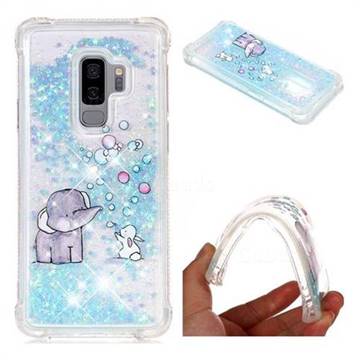 Bubble Jumbo Rabbit Dynamic Liquid Glitter Sand Quicksand Star TPU Case for Samsung Galaxy S9 Plus(S9+)