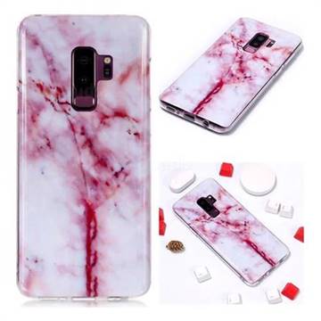 Red Grain Soft TPU Marble Pattern Phone Case for Samsung Galaxy S9 Plus(S9+)