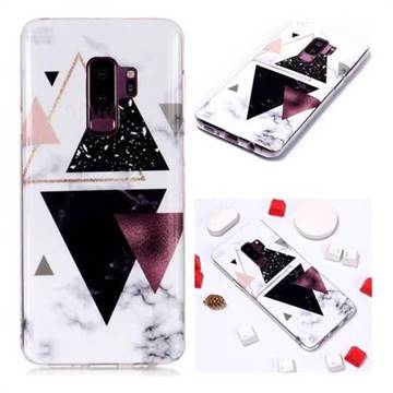 Four Triangular Soft TPU Marble Pattern Phone Case for Samsung Galaxy S9 Plus(S9+)