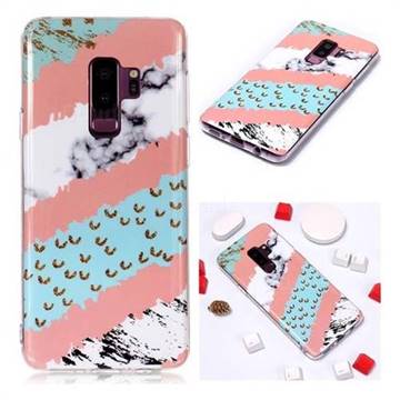 Diagonal Grass Soft TPU Marble Pattern Phone Case for Samsung Galaxy S9 Plus(S9+)