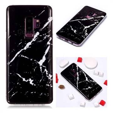 Black Rough white Soft TPU Marble Pattern Phone Case for Samsung Galaxy S9 Plus(S9+)