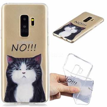 Cat Say No Clear Varnish Soft Phone Back Cover for Samsung Galaxy S9 Plus(S9+)
