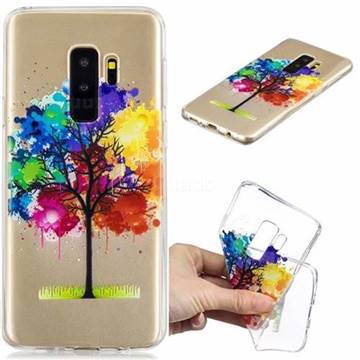 Oil Painting Tree Clear Varnish Soft Phone Back Cover for Samsung Galaxy S9 Plus(S9+)