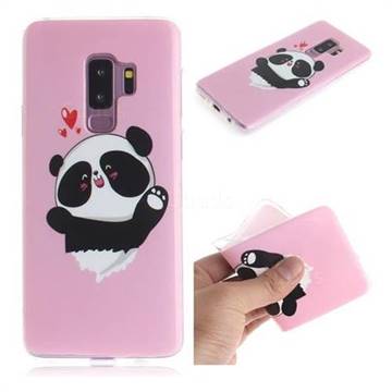 Heart Cat IMD Soft TPU Cell Phone Back Cover for Samsung Galaxy S9 Plus(S9+)
