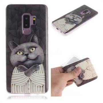 Cat Embrace IMD Soft TPU Cell Phone Back Cover for Samsung Galaxy S9 Plus(S9+)
