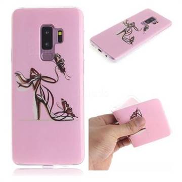 Butterfly High Heels IMD Soft TPU Cell Phone Back Cover for Samsung Galaxy S9 Plus(S9+)