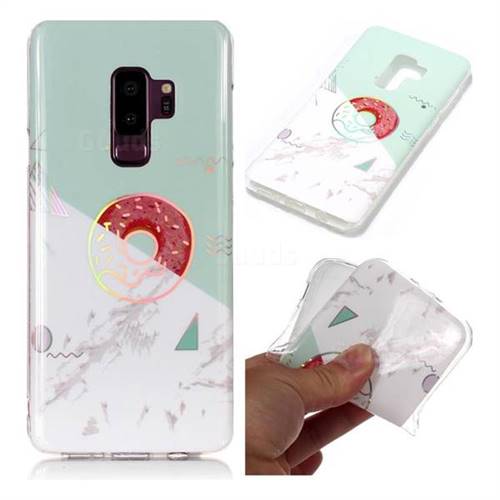 Donuts Marble Pattern Bright Color Laser Soft TPU Case for Samsung Galaxy S9 Plus(S9+)