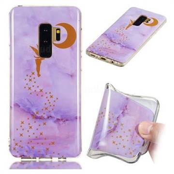 Elf Purple Soft TPU Marble Pattern Phone Case for Samsung Galaxy S9 Plus(S9+)