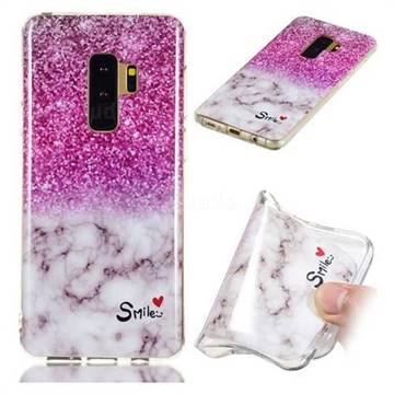 Love Smoke Purple Soft TPU Marble Pattern Phone Case for Samsung Galaxy S9 Plus(S9+)