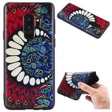 Moon Teeth 3D Embossed Relief Black TPU Back Cover for Samsung Galaxy S9 Plus(S9+)
