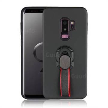 Raytheon Multi-function Ribbon Stand Back Cover for Samsung Galaxy S9 Plus(S9+) - Black