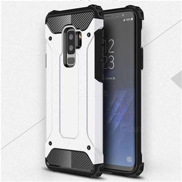 King Kong Armor Premium Shockproof Dual Layer Rugged Hard Cover for Samsung Galaxy S9 Plus(S9+) - White
