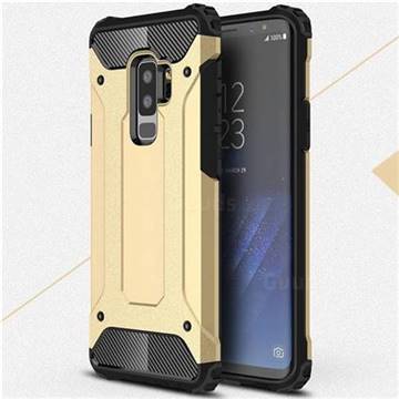 King Kong Armor Premium Shockproof Dual Layer Rugged Hard Cover for Samsung Galaxy S9 Plus(S9+) - Champagne Gold