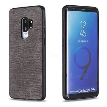 Canvas Cloth Coated Soft Phone Cover for Samsung Galaxy S9 Plus(S9+) - Dark Gray