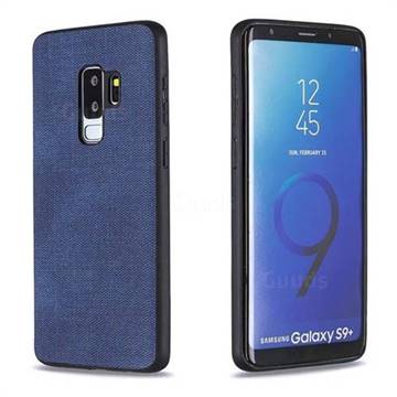 Canvas Cloth Coated Soft Phone Cover for Samsung Galaxy S9 Plus(S9+) - Blue