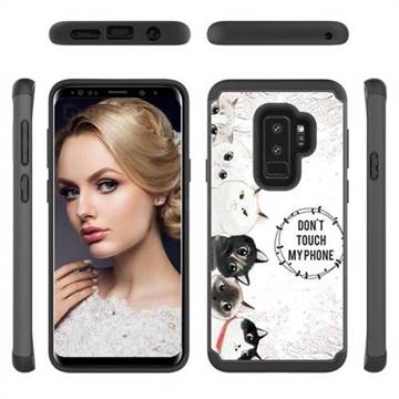 Cute Kittens Shock Absorbing Hybrid Defender Rugged Phone Case Cover for Samsung Galaxy S9 Plus(S9+)