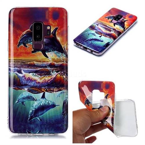Flying Dolphin Soft TPU Cell Phone Back Cover for Samsung Galaxy S9 Plus(S9+)