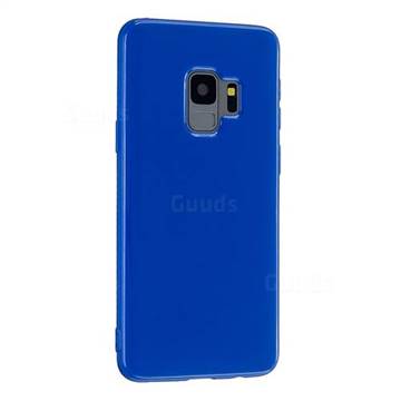 2mm Candy Soft Silicone Phone Case Cover for Samsung Galaxy S9 Plus(S9+) - Navy Blue