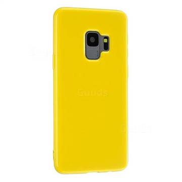 2mm Candy Soft Silicone Phone Case Cover for Samsung Galaxy S9 Plus(S9+) - Yellow