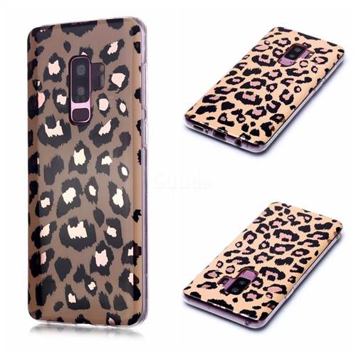 Leopard Galvanized Rose Gold Marble Phone Back Cover for Samsung Galaxy S9 Plus(S9+)