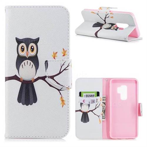 Owl on Tree Leather Wallet Case for Samsung Galaxy S9 Plus(S9+)