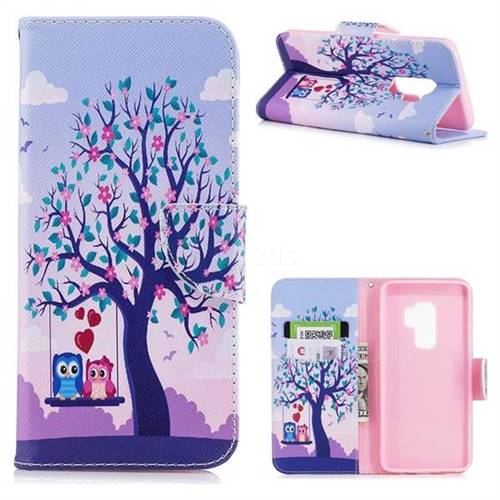Tree and Owls Leather Wallet Case for Samsung Galaxy S9 Plus(S9+)