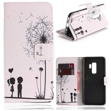 Couple Dandelion PU Leather Wallet Case for Samsung Galaxy S9 Plus(S9+)