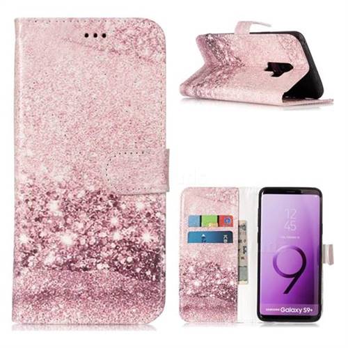Glittering Rose Gold PU Leather Wallet Case for Samsung Galaxy S9 Plus(S9+)
