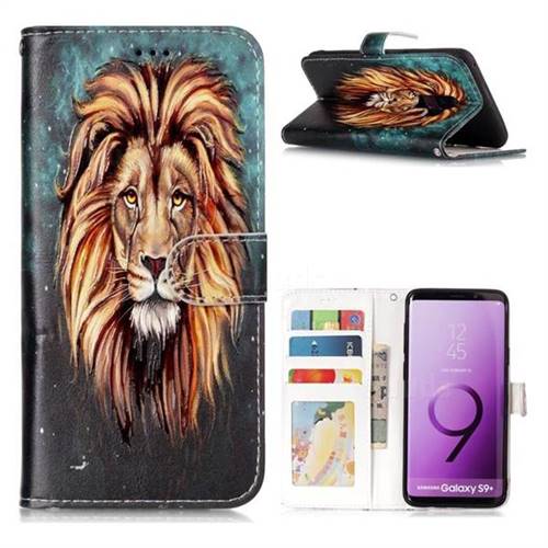 Ice Lion 3D Relief Oil PU Leather Wallet Case for Samsung Galaxy S9 Plus(S9+)