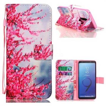 Plum Flower Leather Wallet Phone Case for Samsung Galaxy S9 Plus(S9+)